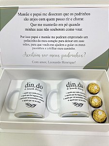 Lembrança de Batismo - Caixa com Caneca e Chocolates