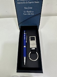 Kit Duo - Caixa presente + Caneta e chaveiro