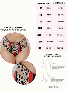 Parte de baixo fio lateral dupla lycra onça color