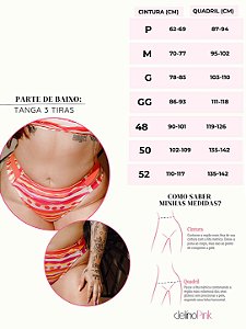 Parte de baixo tanga 3 tiras lycra path