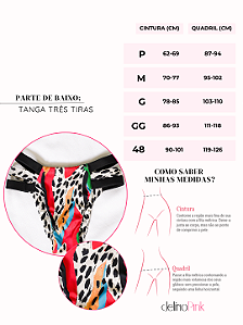 Tanga Três Tiras Onça Color