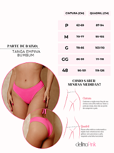 Parte de baixo tanga empina bumbum lycra rosa