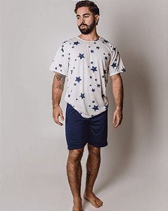 Pijama Masculino Curto Estrela