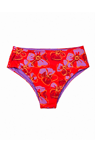 Parte de baixo tanga alta hibisco