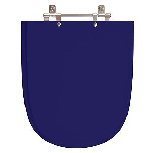 Assento Sanitário Poliester Ezedra Azul Cobalto para vaso Ideal Standard