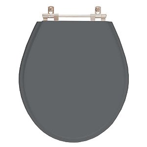 Assento Sanitário Poliester Carina Cinza Quartzo (Cinza Escuro) para vaso Ideal Standard
