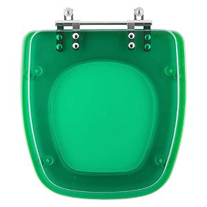 Assento Sanitário Poliester Fit Verde Translucido para vaso Celite