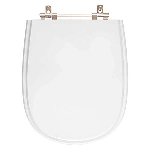 Assento Sanitário Poliester Paris Neve (Branco) Para vaso Ideal Standard