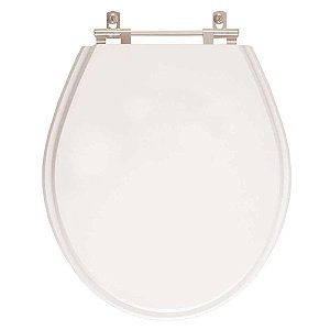 Assento Sanitário Poliester Carina Neve (Branco) Para vaso Ideal Standard