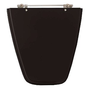 Assento Sanitário Poliester Plaza Preto para vaso Ideal Standard