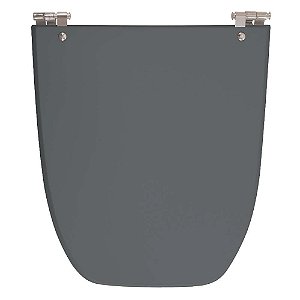Assento Sanitário Poliester Scala Cinza Quartzo (Cinza Escuro) para vaso Ideal Standard