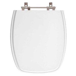 Tampa de Vaso Poliéster Primula Plus Branco para bacia Fiori 6lpf