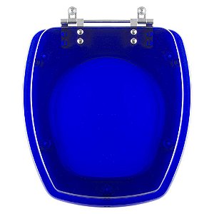 Assento Sanitário Poliester Thema Azul Translucido para vaso Incepa