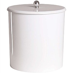 Lixeira Util Branca para Banheiro 20 x 20cm - 6,2 litros