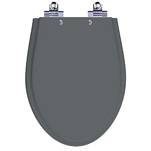 Assento Sanitário Laqueado Soft Close Absolute Cinza Quartzo (Cinza Escuro) para vaso Ideal Standard
