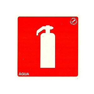 Placa Extintor Água - E5 AGUA