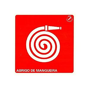 Placa de Sinalização Abrigo de Mangueira 20x20 - E7