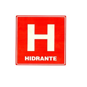 Placa Sinalização Adesiva Pvc Indicativa Hidrante - E8
