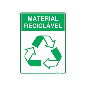 Placa Material Reciclável - Vinil Adesivo  15x20