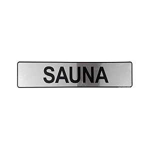 Placa Adesiva Informativa Sauna 25x5 em Aluminio