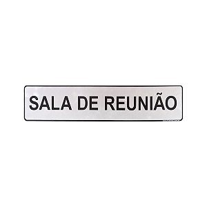 Placa Acrilica para Sala de Reunião 25 x 5cm Autoadesiva