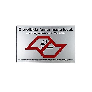 Placa Proibido Fumar Neste Local SP 15x23 - Acrílico