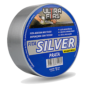 Fita Adesiva Silver Tape 50mm X 50 m - Cinza