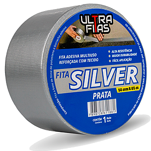 Fita Adesiva Silver Tape 50 mm X 05 m - Cinza