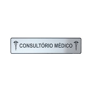 Placa Consultório Médico 25 x 5 - Acrílico