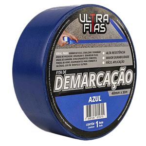 Fita Demarcação de Solo PVC 48 mm X 30 Metros - Azul