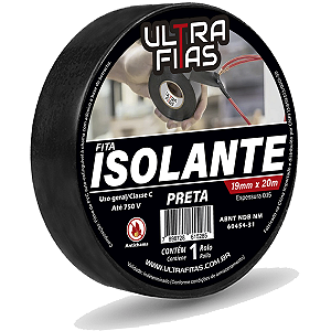 Fita Isolante Preta 19mm x 20 Metros