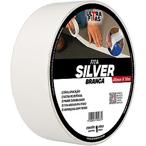 Fita Adesiva Multiuso Silver Tape 50 mm X 50 metros - Branca