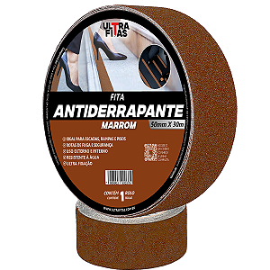 Faixa Fita Lixa Antiderrapante Adesiva 50 mm X 30 metros - Marrom