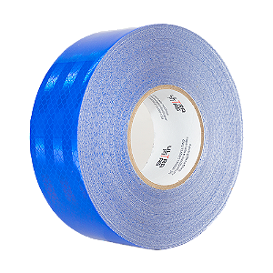 Fita Adesiva Refletiva Prismática Auto 50 mm X 02 Metros - Azul