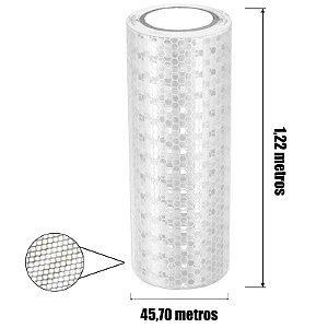 Bobina Fita Adesiva Refletiva Prismática Auto 1,22m X 45,70 m - Branca - Engenharia