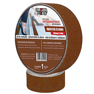 Fita Antiderrapante 50 mm X 15 Metros - Marrom
