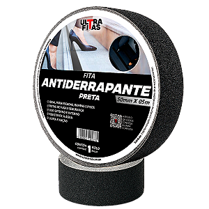 Faixa Fita Lixa Antiderrapante Adesiva 50 mm X 05 metros - Preta