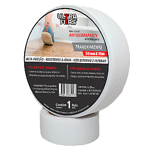 Faixa Fita Lixa Antiderrapante Adesiva 50 mm X 15 metros  Transparente
