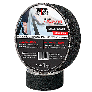 Faixa Fita Lixa Antiderrapante Adesiva 50 mm X 10 metros - Preta