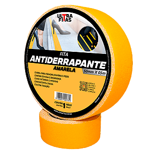 Faixa Fita Lixa Antiderrapante Adesiva 50 mm X 05 metros - Amarela