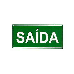 Placa de Sinalização Adesiva Pvc Indicativa Saída - S12