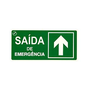 Placa Saída de Emergência A Cima Seta - S23-C