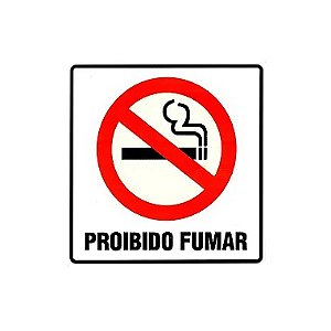 Placa de Sinalização Adesiva Proibido Fumar - P1