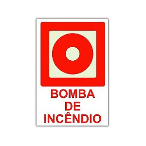 Placa Sinalização Adesiva Pvc Botoeira Bomba de Incêndio - E3
