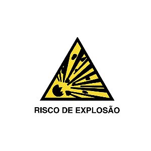 Placa Sinalização Adesiva Risco de Explosão Pvc - A3