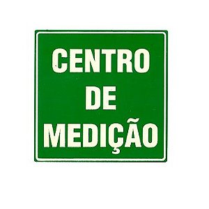 Placa de Sinalização Adesiva Centro de Medição - CMI