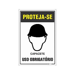 Placa E.P.I. Capacete 20 x 30