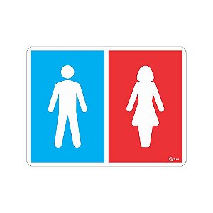 Placa Sanitário Masculino / Feminino	 15x20