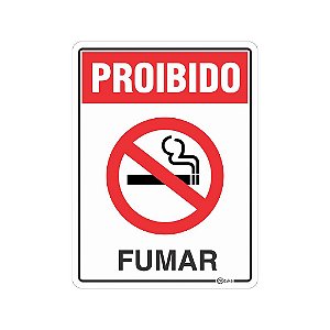 Placa Proibido Fumar 15x20