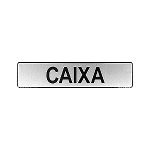 Placa Adesiva Informativa Caixa 25x5 em Aluminio